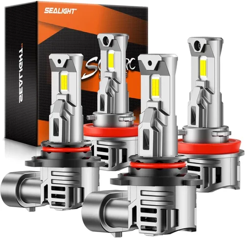 Miniatura 11 de Bombillas SEALIGHT H1, 30000 lm 6500 K Bombillas antiniebla H1 con ventilador de refrigeración, tamaño 1:1 mini para vehículos todo terreno ATV/UTV