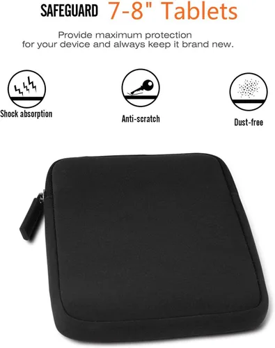 Miniatura 4 de Funda protectora de neopreno con cremallera para iPad Mini 5ª generación de 7.9 pulgadas 2019, iPad Mini 5 4 3 2 1, Galaxy Tab A 8.0 2018, NeuTab