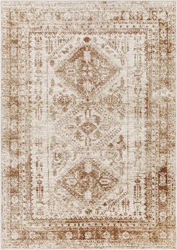 Miniatura 19 de Hauteloom Nelsonville - Alfombra tradicional bohemia para sala de estar, dormitorio, color gris, blanco, 6 pies 7 pulgadas x 9 pies