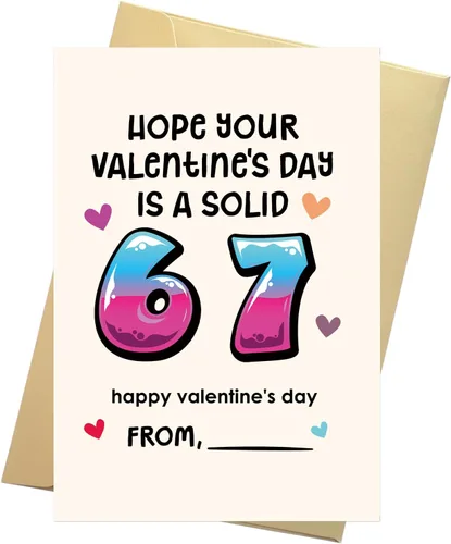 Miniatura 7 de 67 tarjetas divertidas de seis siete memes para novia, esposa, tarjeta del día de San Valentín para novio y esposo, 67 regalos para ella, regalo