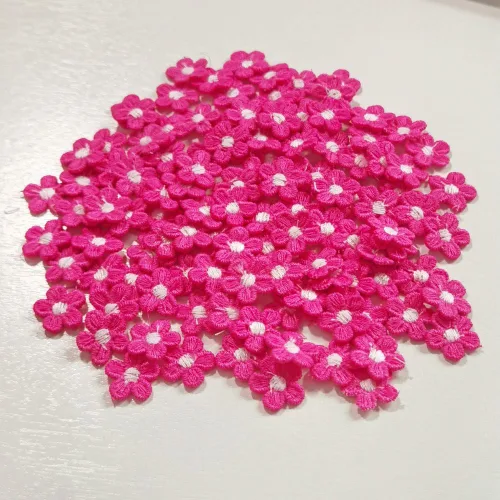 50 piezas de mini margaritas bordadas para coser en apliques de encaje floral, fibra de leche, adornos de costura, ropa, vestido de boda,