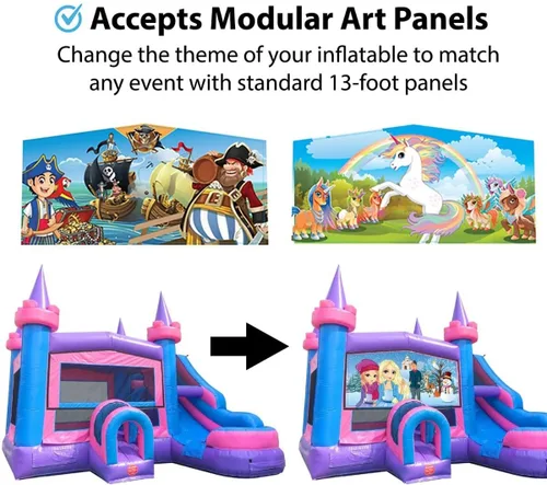 Miniatura 6 de TentandTable Tobogán acuático inflable para niños de 5 a 12 años, castillo animoso de grado comercial para adultos, casa de salto, incluye soplador