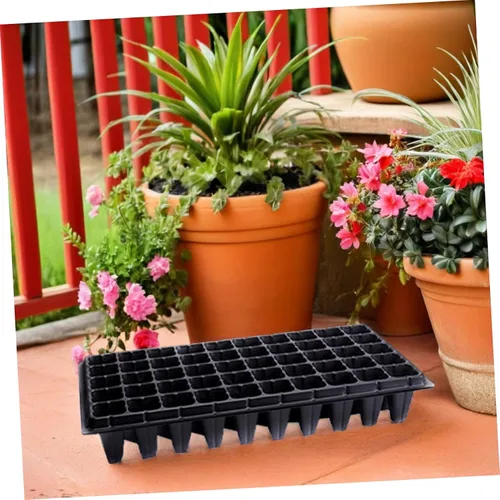 Miniatura 9 de Yardwe Bandejas de germinación de 10 piezas para plantas de jardín de interior, kit de cultivo de plantas