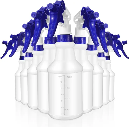 Miniatura 14 de Paquete de 10 botellas de spray de 16 oz, botellas de agua vacías para limpieza, recargables, con contenedor de rociado de alta resistencia