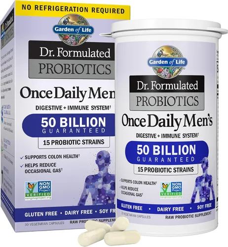Miniatura 2 de Garden of Life Probióticos para hombres Formulados por Dr. 50 mil millones de UFC, 15 probióticos y probióticos formulados por el Dr. Organic Kids+