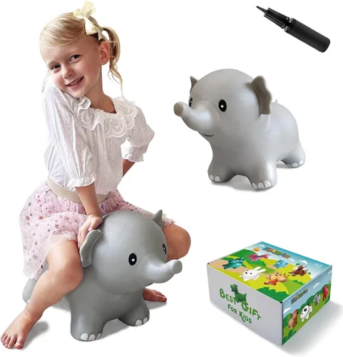 Miniatura 7 de HotMax Caballo hinchable, tolva inflable de animales que rebotan para niños pequeños o niños, juguetes de salto de goma para niños o niñas, regalo