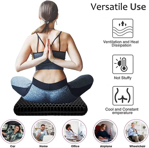 Miniatura 6 de Cojín de gel para sentarse durante mucho tiempo, cojín de gel extra grueso para silla de ruedas, almohadillas suaves para sillas de oficina, hogar
