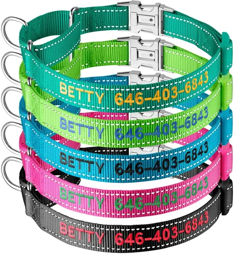 Collar de Martingala personalizado para perro, collares de Martingala reflectantes con hebilla, collares de perro Martingala de entrenamiento