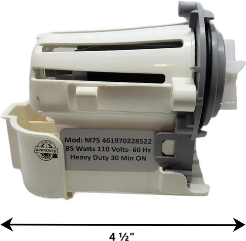 Miniatura 2 de Bomba de drenaje de agua para lavadora W10321032 1876931 SOLO MOTOR 4 ½" aprox. Reemplazo y compatible con Maytag Whirlpool KitchenAid W10321032