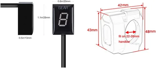 Miniatura 3 de Montaje de enchufe de motocicleta Medidor indicador de engranajes de 1-6 velocidades para Yamaha YZF R1 R6 FZ8 Mt03 MT-01 Fzs600 XJR400 FZ400 FZ6