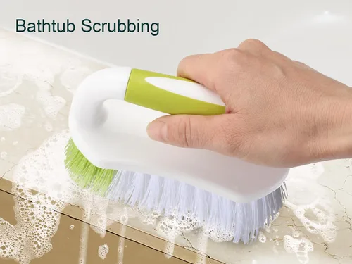 Miniatura 5 de Cepillo de limpieza para limpieza, limpiador de ducha resistente con cerdas rígidas para bañera, fregadero, suelo, azulejos y alfombras, paquete