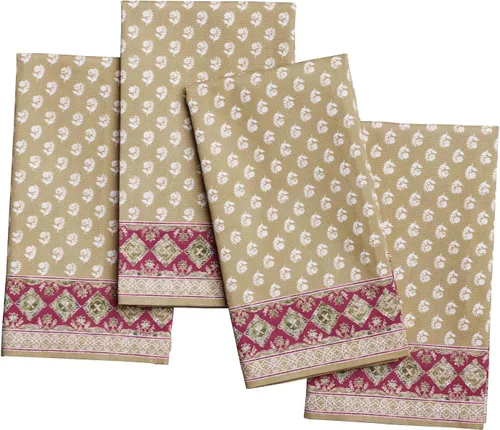 Miniatura 34 de Maison d' Hermine Happy Florals - Juego de 4 servilletas 100% algodón suave y cómodo perfectas para cenas familiares, bodas, fiestas de cóctel, 063