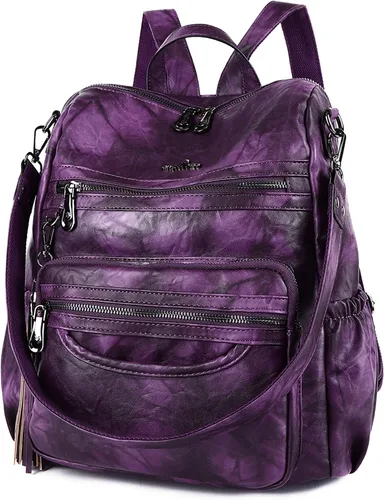 Miniatura 48 de Bolsos mochila monedero de piel sintética para mujer, bolsas con zíper, mochilas de hombro casuales