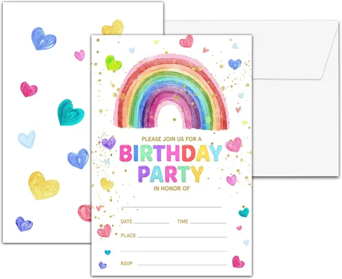 Miniatura 29 de Invitaciones para fiesta de primer cumpleaños, invitaciones de cumpleaños con purpurina de globo, invitaciones de cumpleaños de doble cara