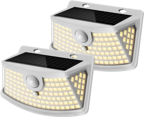 Miniatura 12 de Aootek Luces solares con sensor de movimiento, 120 luces LED con reflector de luces, gran angular de 270°, impermeable IP65, luces de paso
