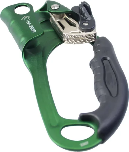 Miniatura 8 de Ascensor de mano CE, equipo de engranaje de rapel de 308.6 lbs con mango de goma ergonómico para arbolista de árboles de escalada en roca