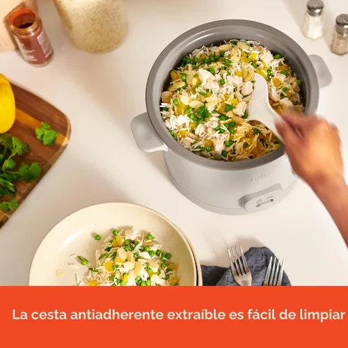 Miniatura 4 de Arrocera BELLA de 16 tazas con vaporizador, cesta de cocción a vapor apta para lavavajillas, paleta de arroz y taza medidora, recipiente de cocción