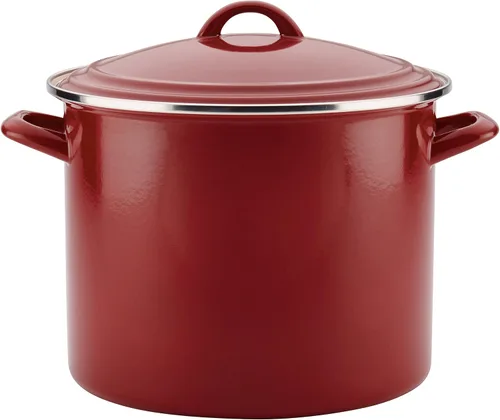 Miniatura 6 de Ayesha Curry Kitchenware Ayesha Curry - Olla esmaltada de curry en acero con tapa, 12 cuartos de galón, azúcar morena Azúcar Moreno