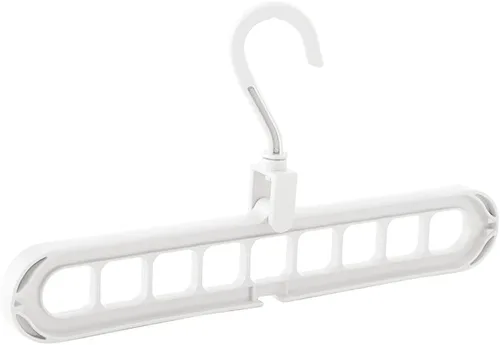 Miniatura 7 de Magic Multi-Port Support Clothes Rack Multifunctional Plastic Storage Clothes Hanger Clothes Rack(Beige)