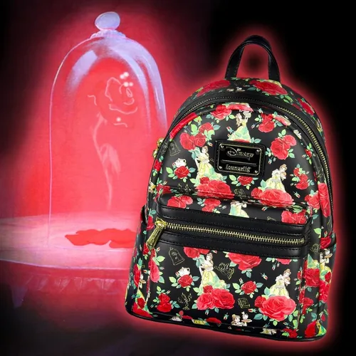Miniatura 5 de Loungefly Disney Beauty And The Beast Belle Roses - Mini mochila Negro - Mochila de día