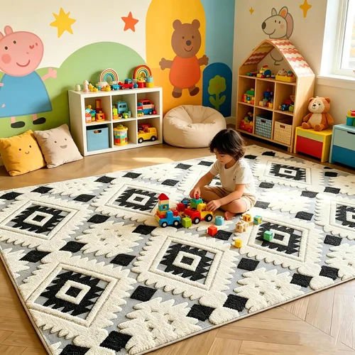 Miniatura 63 de UKELER Tapete antideslizante para puerta, alfombras de acento modernas para entrada, estilo romántico campestre americano, alfombras de algodón