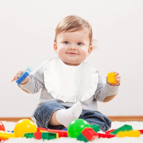 Miniatura 2 de Baberos de muselina para bebés, baberos para babero de dentición para bebé niña o niño de muselina de algodón Blanco limpio