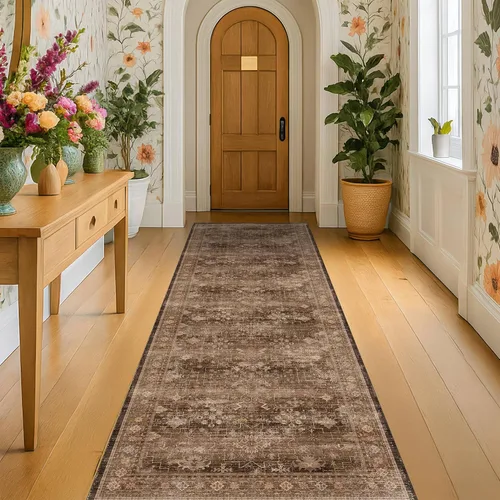 Miniatura 54 de Alfombra Boho Negra para Sala de Estar - Alfombra de Área Lavable de 10x14 Pies, Alfombras de Comedor para Debajo de la Mesa, Alfombra Suave de Pelo