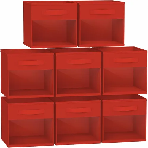 Miniatura 19 de DIMJ Cubo de almacenamiento, 6 paquetes de contenedores plegables con asas, contenedores de tela para organización, cubos organizadores
