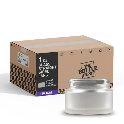Miniatura 22 de The Bottle Depot - Tarro de vidrio de 4 oz (3.4 fl oz) - Ámbar transparente - 90 frascos - Cierres no incluidos - Acabado de cuello 58-400 - Tarros