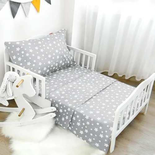 Moonsea Sábanas para niños pequeños, juego de sábanas de 3 piezas para niños, juego de ropa de cama suave y transpirable para cuna, incluye una