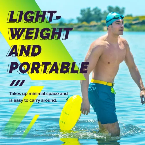 Miniatura 7 de Sunlite Sports Boya de natación de alta calidad, altamente visible, impermeable, de seguridad, flotador, entrenamiento para natación en aguas