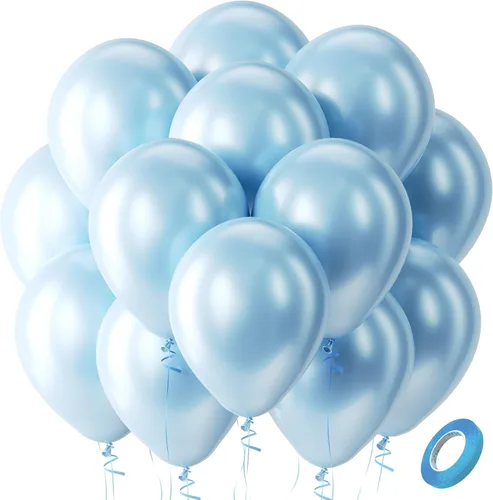 Miniatura 140 de Bezente - Globos de 12 pulgadas de látex con confeti para bodas, graduaciones, despedidas de soltera y cumpleaños, aptos para helio, dorado, 60