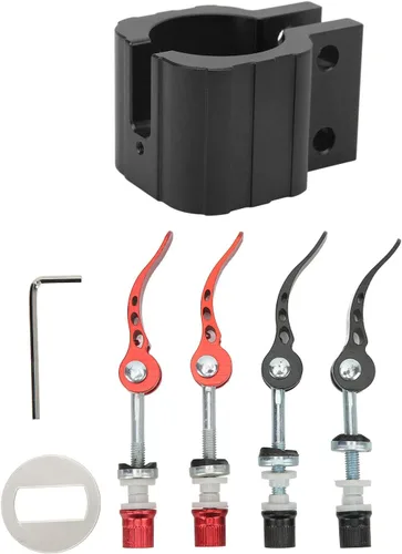 Miniatura 9 de Alomejor Cerradura de scooter eléctrico, palanca de liberación rápida, abrazadera resistente con llave hexagonal, cerradura de seguridad