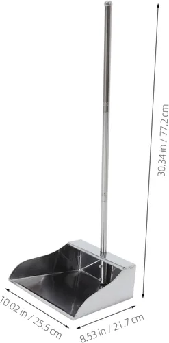 Miniatura 2 de DOITOOL Sartenes con mango largo, recogedor vertical de acero inoxidable resistente para vestíbulo, garaje, hogar y, 30.34 pulgadas de longitud