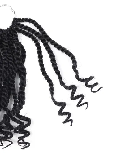 Miniatura 3 de Pelo de ganchillo de 6 pulgadas, 8 paquetes de trenzas onduladas senegalesas de ganchillo con extremos rizados, preenlazadas, trenzas retorcidas 2