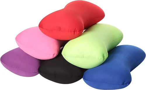 Miniatura 5 de ASkinds 2 almohadas cilíndricas de 15 x 7.8 pulgadas, cómodas almohadillas tipo hueso de microcuentas, cojín de tubo de cama para cabeza, cuello