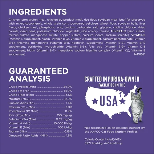 Miniatura 4 de Purina ONE Alimento natural para gatos para control de bolas de pelo, fórmula +PLUS Hairball - Bolsa de 16 libras