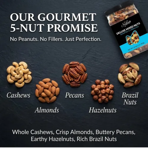 Miniatura 7 de Jaybee's Nueces mixtas sin sal 32 onzas Mezcla de nueces gourmet tostadas de lujo con anacardos, almendras, nueces, avellanas, nueces de Brasil