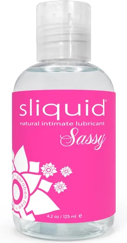 Miniatura 11 de Sliquid Sassy Lube a base de agua, gel grueso y duradero, lubricante natural para mujeres/hombres/parejas, sin perfume, 8.5 onzas líquidas
