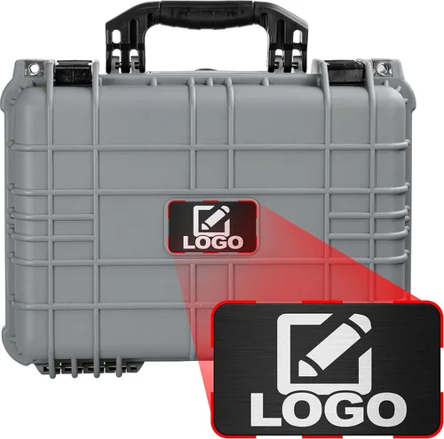 Miniatura 5 de Eylar Engranaje estándar de 16", equipo, estuche rígido para cámara con placa de logotipo personalizada, impermeable con estándares TSA de espuma