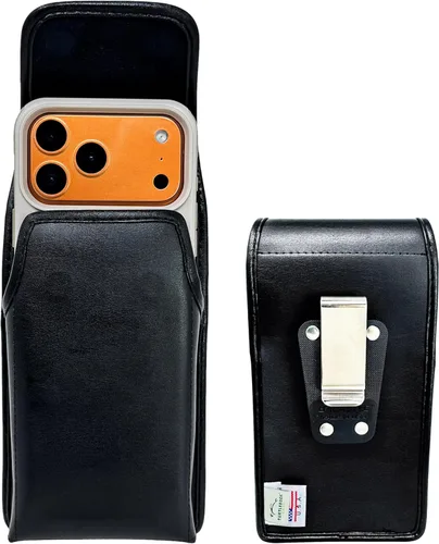 Miniatura 14 de Turtleback Clip para cinturón para iPhone 17 ProMax o 17 Plus - Grande - Se adapta con fundas de estilo voluminoso Defender - Nylon negro de alta