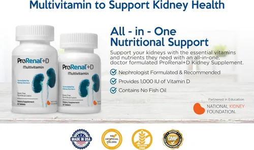 Miniatura 3 de Nephroceuticals ProRenal+D Kidney Multivitamins Suministro para 30 días