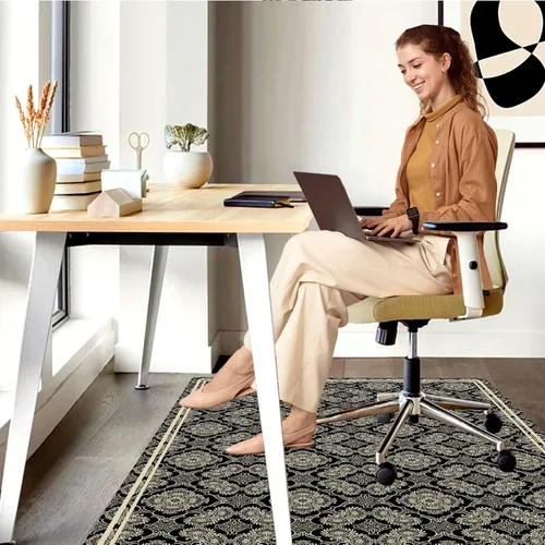 Miniatura 8 de Tapete para silla de oficina para suelo de madera dura, 36 x 48 pulgadas, tapete antideslizante para silla de escritorio para suelos duros, alfombra