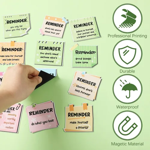 Miniatura 3 de Copkim 32 imanes bohemios de salud mental para nevera, afirmación positiva, regalos inspiradores para el día de agradecimiento de los empleados