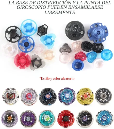 Miniatura 5 de Juego de trompos AIBREAY 12 trompos giratorios 3 lanzadores Juego de giroscopio de fusión metálica con caja de almacenamiento portátil Regalo