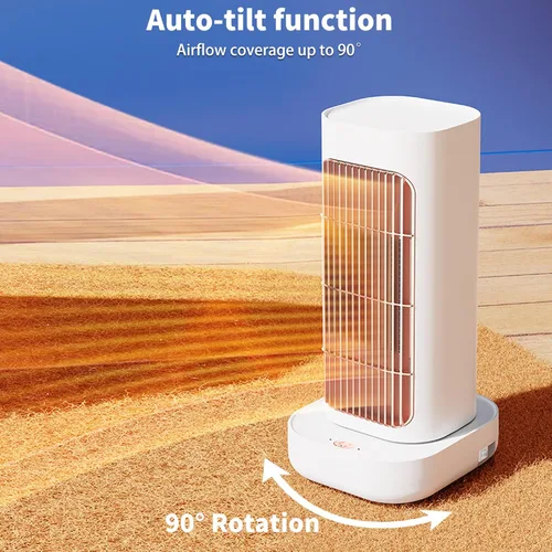 Miniatura 3 de Calentador de espacio, calentadores eléctricos pequeños con oscilación de 90°, calentadores de espacio portátiles para uso en interiores