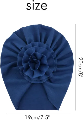 Miniatura 6 de inSowni 8 unidades de gorras de turbante para hospitales de guardería gorros con flores para bebés y niñas recién nacidos