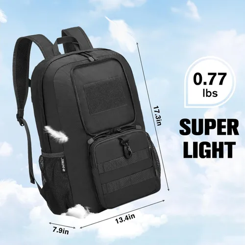 Miniatura 2 de G4Free Mochila ligera plegable de 30L para viajes de senderismo, mochila plegable resistente al agua para hombres y mujeres (negro)