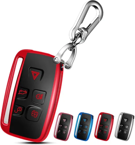 Miniatura 8 de QBUC Funda para llavero LAND ROVER con llavero para Range Rover Evoque Sport Velar Land Rover Discovery Jaguar F-Pace F-Type XE XEL XF XFL XJ Azul