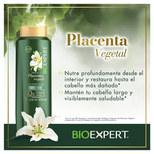 Miniatura 4 de Bioexpert Champú - Extracto de Placenta Vegetal 22.0 fl oz